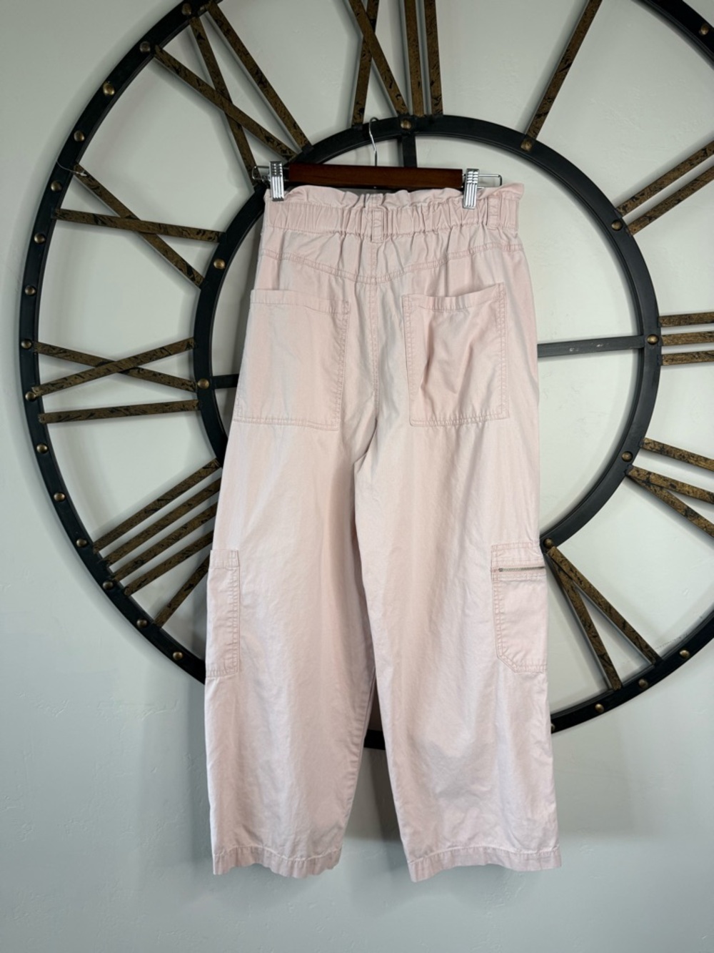 stradivarius Pale Pink Wide Leg Cargo Pants - Picture 5 of 6